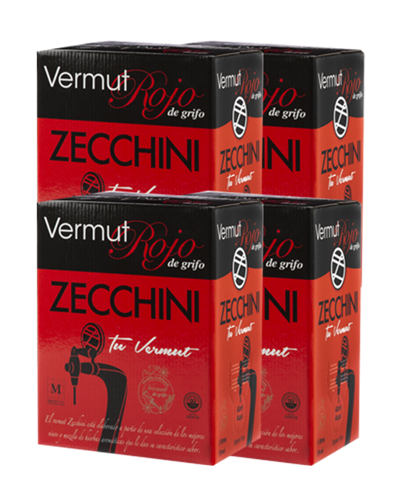 Pack 4 Bag in box rojo tradicional | Vermut Zecchini